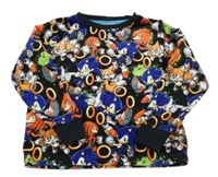 Černá plyšová mikina se Sonicem Matalan