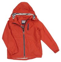 Červená šušťáková jarná bunda s odopínacíá kapucňou Tchibo