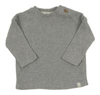 Sivý rebrovaný sveter George