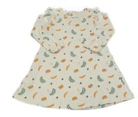 Biele bavlnené šaty s tigrami a volánikmi Doodle Poodle