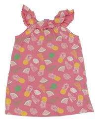 Růžový top s ovocem a volánky Kiki&Koko