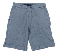 Tmavomodro-bílé vzorované plátěné chino kraťasy Mayoral