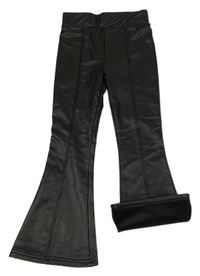 Nové - Černé potažené flare legíny s puky Dunnes