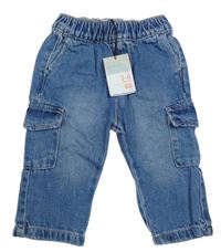 Nové - Modré cargo cuff rifle Primark