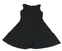 Čierne bavlnené šaty s palmou Page one young