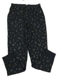 Nové - Čierne pyžamové nohavice s obrázkami George
