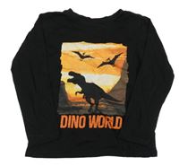 Černé triko s dinosaury Dopodopo