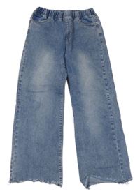 Modré wide leg rozstrapkané é rifle Futurio
