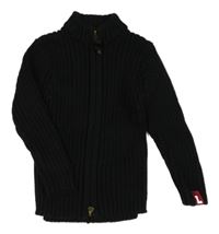 Čierny rebrovaný prepínaci sveter s rolákom H&M