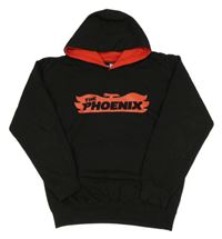 Čierno-červená mikina s logom a kapucňou The Phoenix