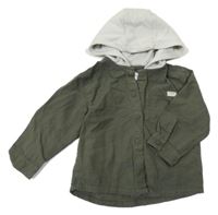 Khaki riflová košile s kapucí Zara