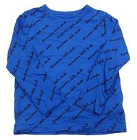 Cobaltovoě modré tričko s nápismi George