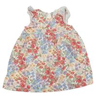 Smetanovo-farebné kvetované šaty s volánikmi zn. H&M
