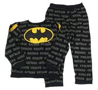 2Set - Černá mikina s Batmanem a pruhem + tepláky George
