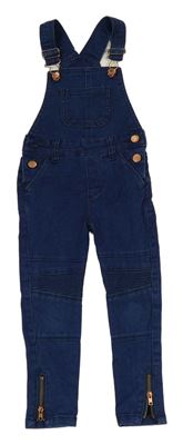 Tmavomodré teplákové rifľové na traké nohavice Denim Co.