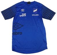 Safírovo-černý funkční fotbalový dres se znakem a pruhy UMBRO