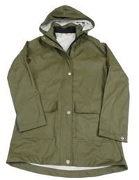 Khaki nepromokavá parka s odopínacíá kapucňou H&M
