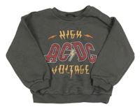 Tmavosivá ovesize mikina s nápismi