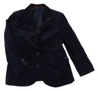 Tmavomodré kostkované manšestrové sako SeRGeNT MaJoR 