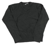 Tmavosivý melírovaný sveter M&S