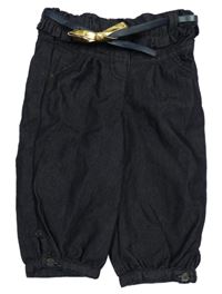 Tmavomodré cuff rifle s volánikom a opaskom TAPE 'A L'OEIL