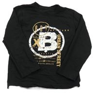 Černé mikinotriko s nápismi