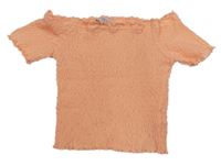 Svetlooranžové žabičkové crop tričko PRIMARK