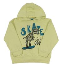 Svetložltá mikina s dinosaurom a kapucňou PRIMARK