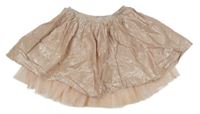 Pudrovo-strieborná pruhovaná sukňa H&M