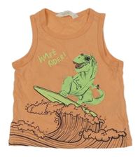 Světleoranžové tílko s dinosaurem H&M
