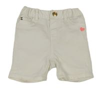 Biele rifľové kraťasy so srdiečkom H&M