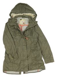Khaki plátenná parka s odopínacíá kapucňou H&M