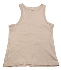 Pudrový rebrovaný crop top H&M