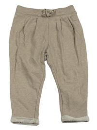 Hnedé melírované tepláky s nášivkou H&M