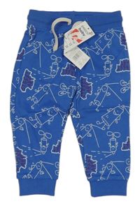 Nové - Modré tepláky so spreji zn. Pep&Co