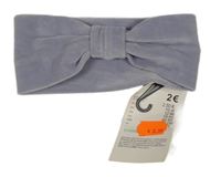 Nové - Lila plyšová čelenka s mašlí