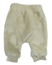 Béžové chlupaté tepláky Tu