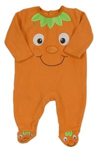 Oranžový fleecový overal s tekvicou George