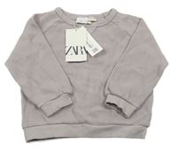Nové - Lila rebrovaná mikina Zara