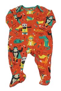 Červený overal se zvířaty Miniclub