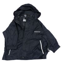 Tmavomodrá šušťáková nepromokavá funkčná bunda s kapucňou Regatta