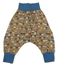 Hnedé turecké tepláky s vlaky