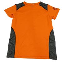 Neonově oranžovo-tmavošedé sportovní tričko Yigga