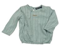 Světlezelená pruhovaná halenka s nápisem