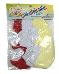 Nové - 3x sametové capáčky - červené + žluté + bílé