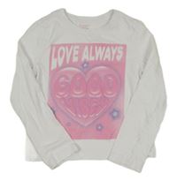 Biele tričko so srdcem s nápisom Primark