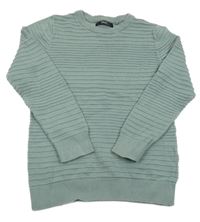 Zelenošedý pruhovaný sveter Next