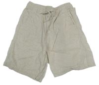 Béžové lněné kraťasy H&M