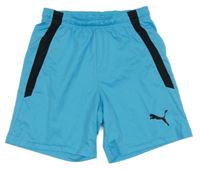 Azurové sportovní kraťasy s logem Puma