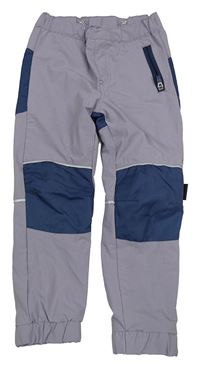 Lila-tmavomodré outdoorové zateplené cuff kalhoty L&D